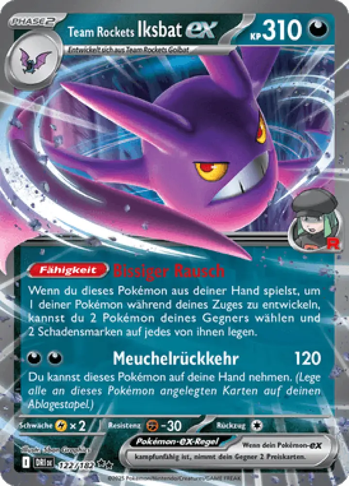 Ewige Rivalen Team Rockets Iksbat-ex 122/182 Deutsch - Holo / Near Mint - Sammelkarten
