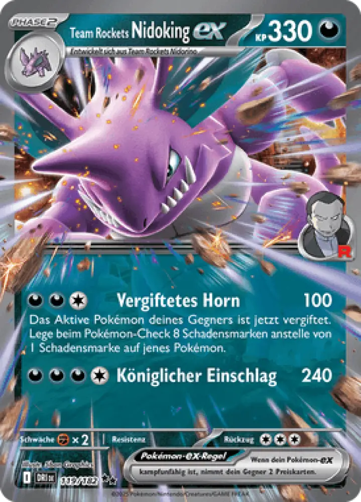 Ewige Rivalen Team Rockets Nidoking-ex 119/182 Deutsch - Sammelkarten