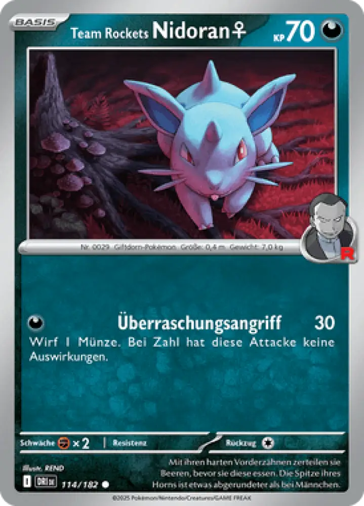 Ewige Rivalen Team Rockets Nidoran♀ 114/182 Deutsch - Sammelkarten