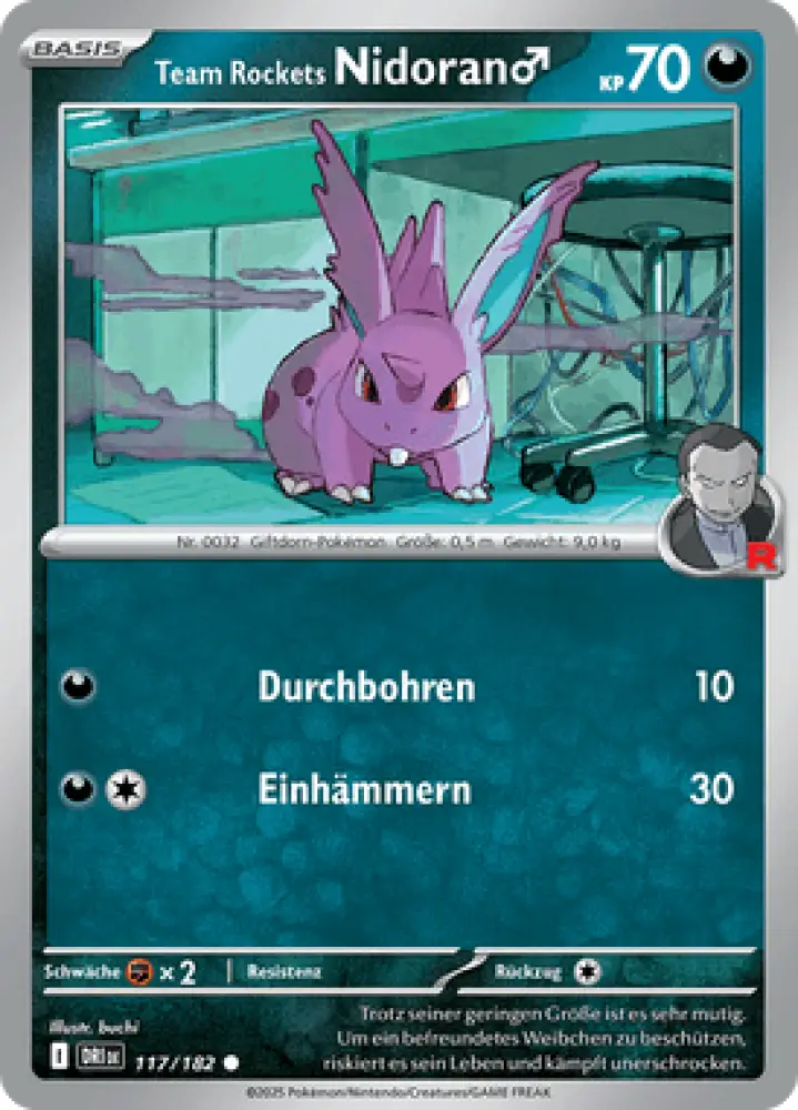 Ewige Rivalen Team Rockets Nidoran♂ 117/182 Deutsch - Sammelkarten