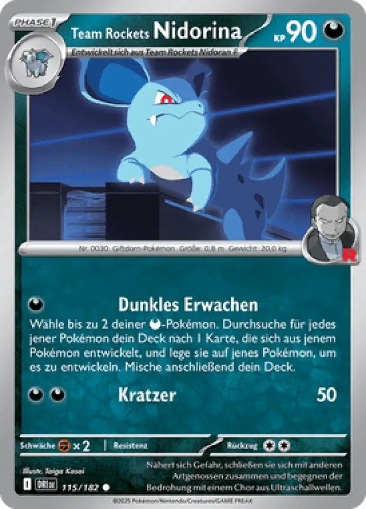 Ewige Rivalen Team Rockets Nidorina 115/182 Deutsch - Sammelkarten