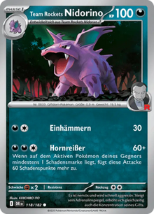 Ewige Rivalen Team Rockets Nidorino 118/182 Deutsch - Sammelkarten