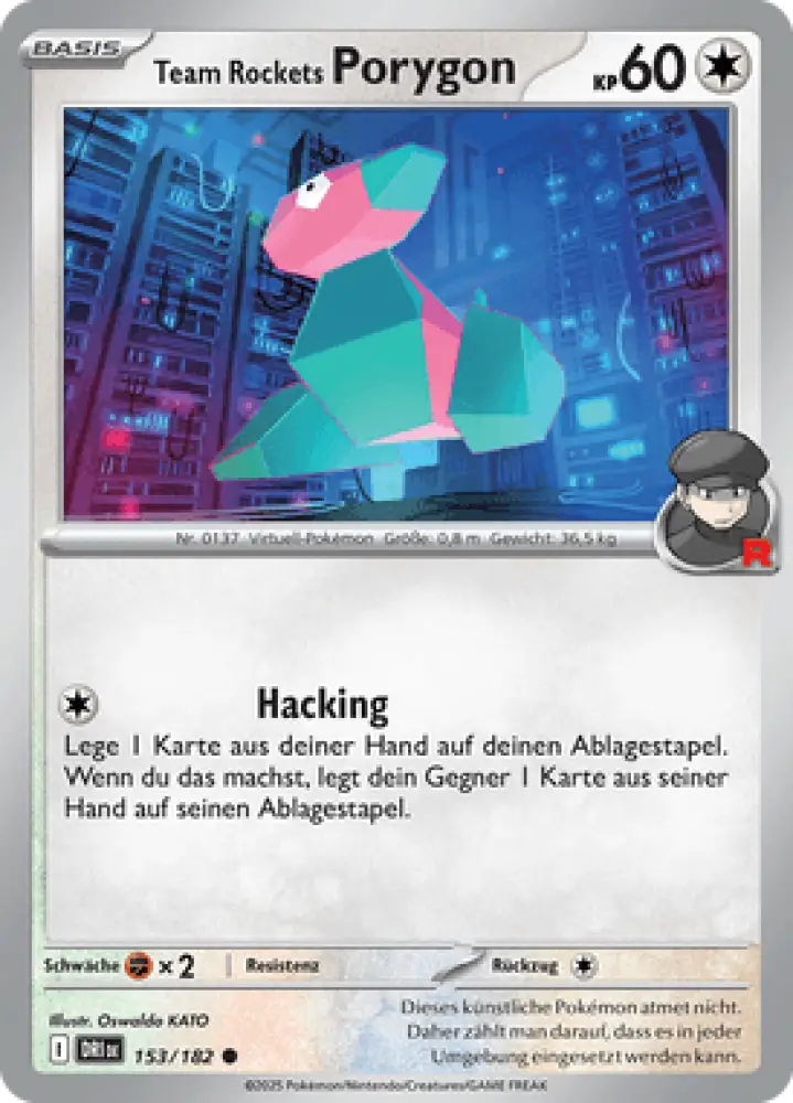 Ewige Rivalen Team Rockets Porygon 153/182 Deutsch - Sammelkarten