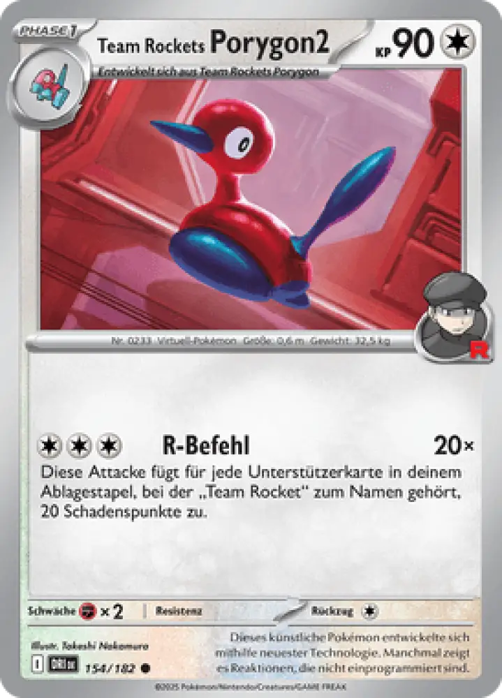 Ewige Rivalen Team Rockets Porygon2 154/182 Deutsch - Sammelkarten