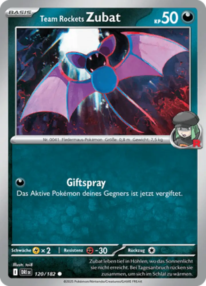 Ewige Rivalen Team Rockets Zubat 120/182 Deutsch - Sammelkarten