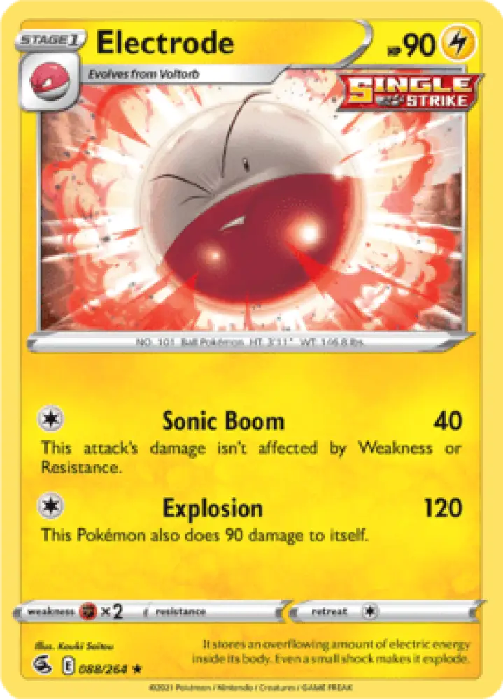 Fusion Strike Electrode 088/264 Englisch - Holo / Near Mint - Sammelkarten