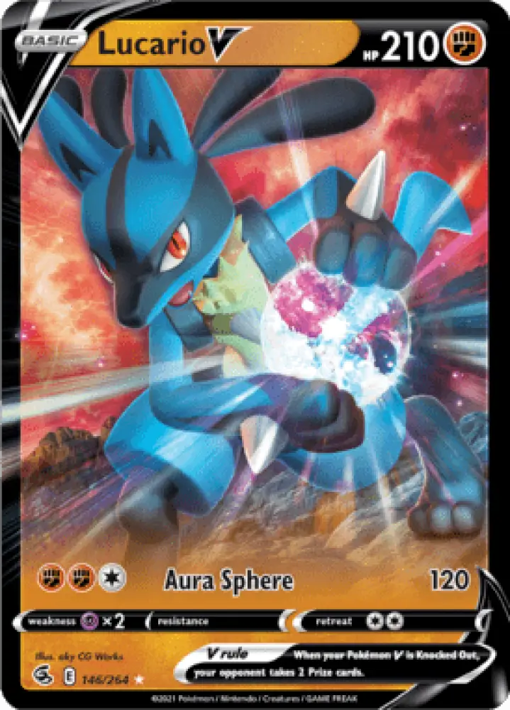Fusion Strike Lucario V 146/264 Englisch - Sammelkarten