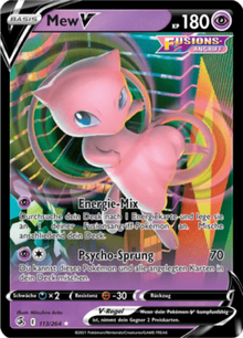 Fusionsangriff Mew V 113/264 Deutsch - Holo / Near Mint - Sammelkarten