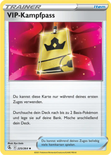 Fusionsangriff VIP-Kampfpass 225/264 Deutsch - Gewöhnlich / Near Mint - Sammelkarten