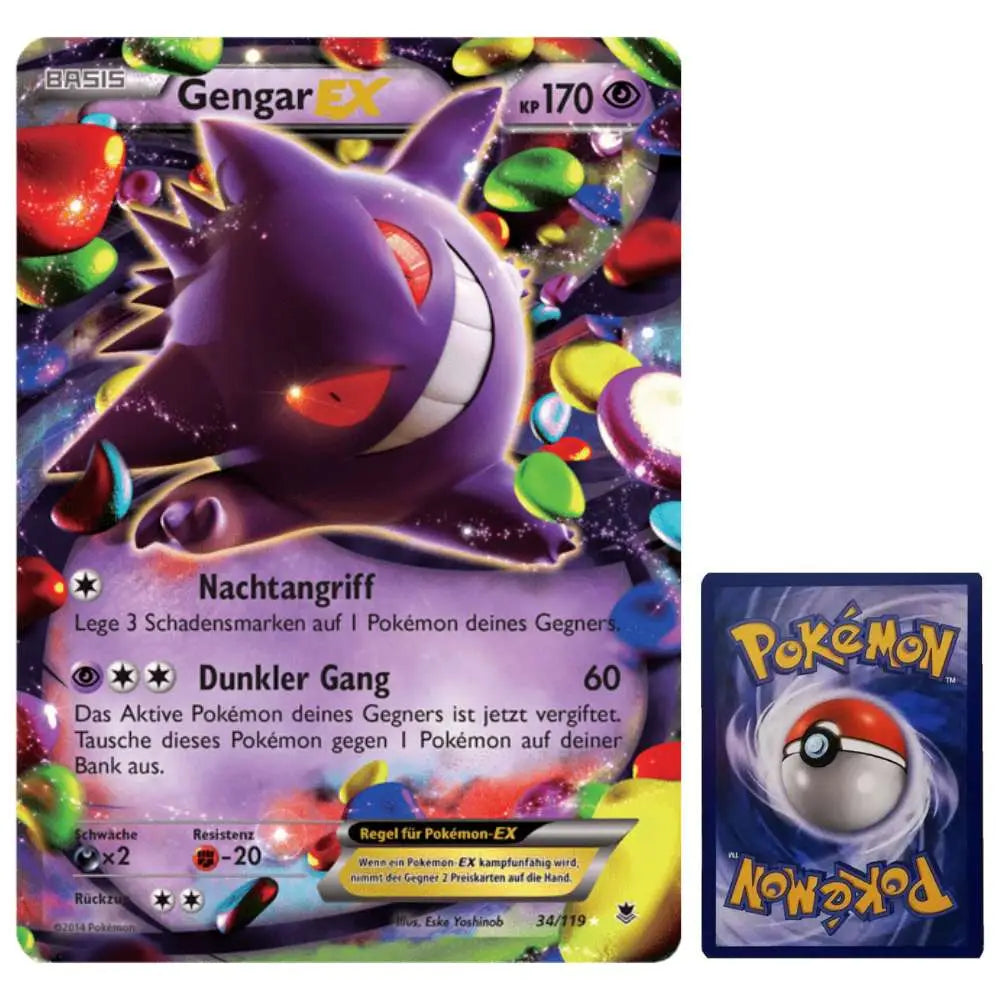 Gengar EX Karte Jumbo XXL 34/119 DE