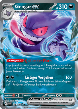 Gewalten der Zeit Gengar-ex 104/162 Deutsch - Holo / Near Mint - Sammelkarten