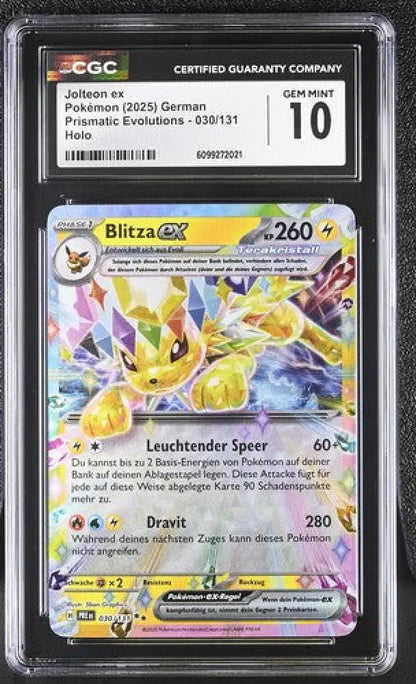 Jolteon ex - Prismatic Evolutions (Double Rare) [PRE-030] - German / Mint / CGC 10.0 Normal - Pokémon Single pokemon