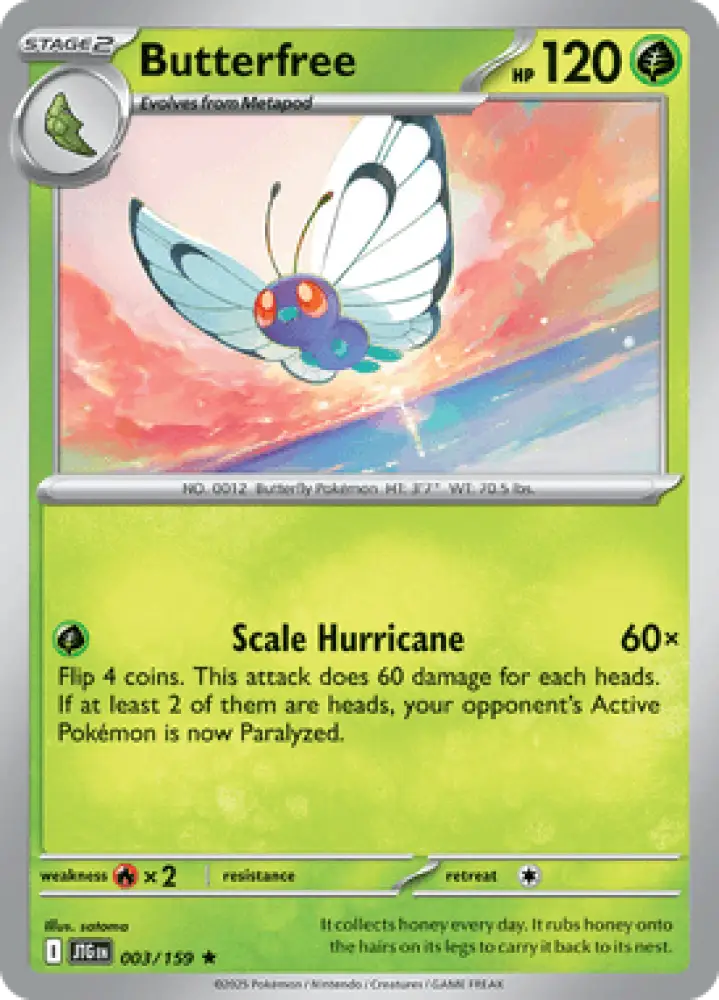 Journey Together Butterfree 003/159 Englisch - Sammelkarten