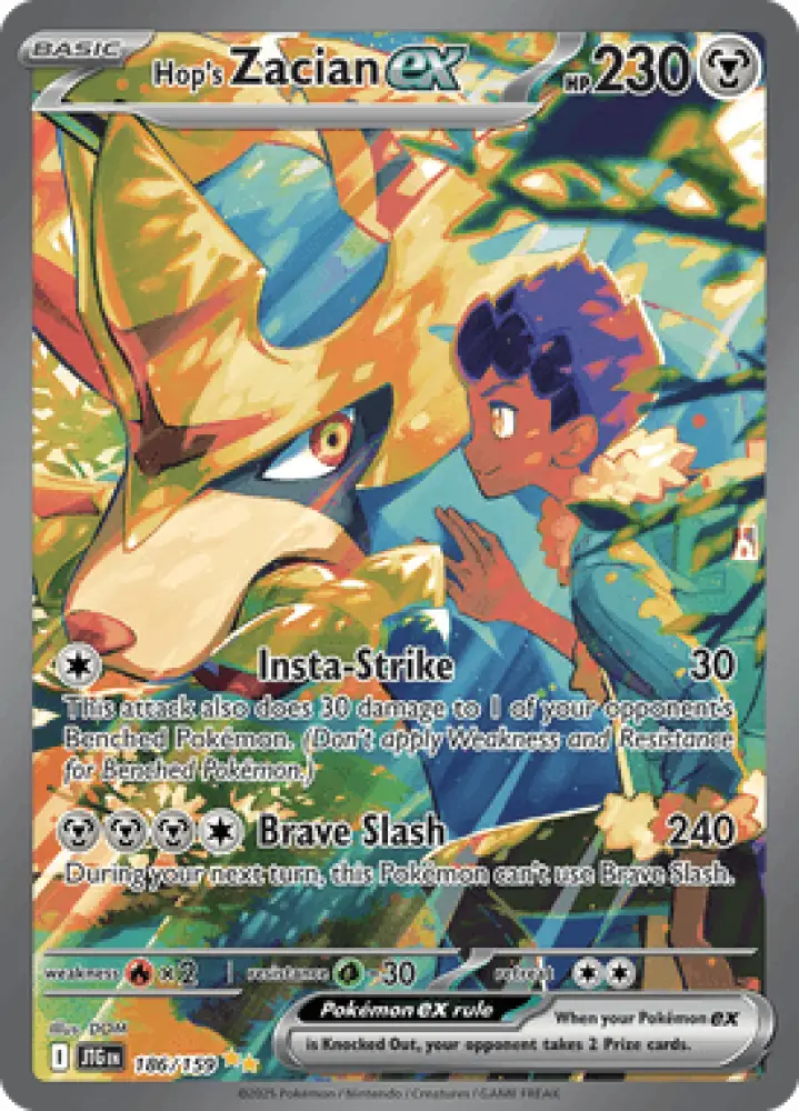 Journey Together Hop’s Zacian ex 186/159 Englisch - Sammelkarten