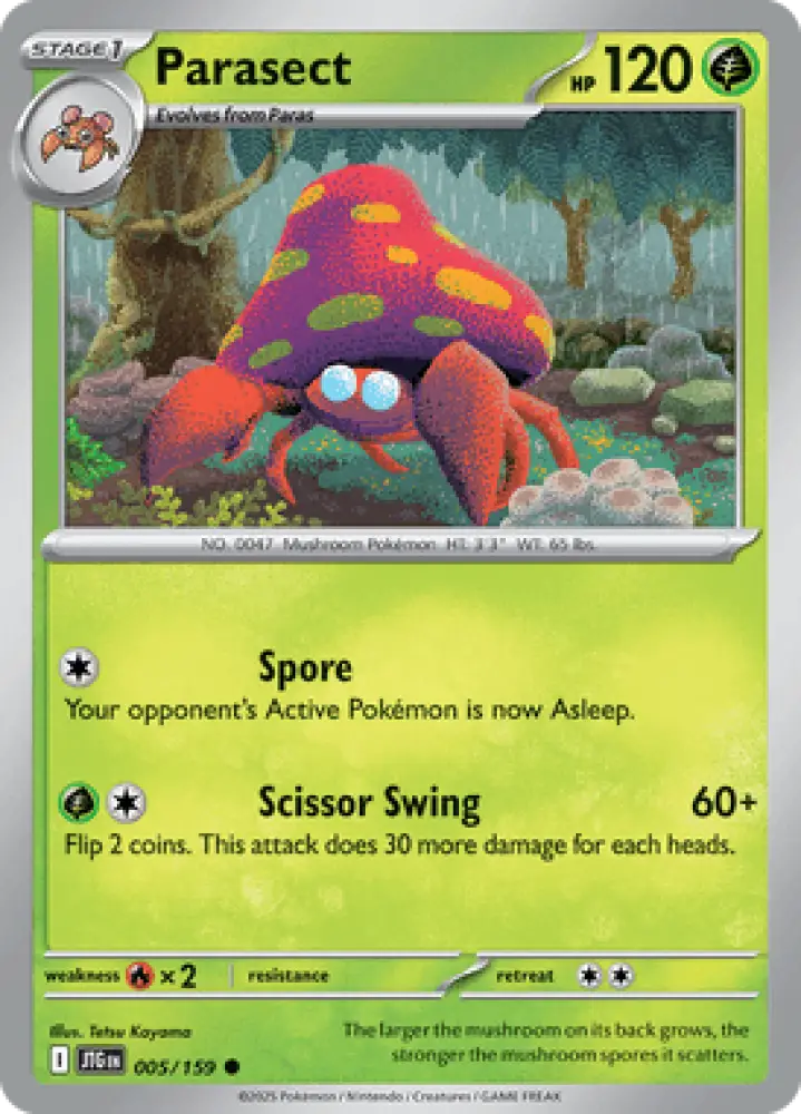 Journey Together Parasect 005/159 Englisch - Sammelkarten