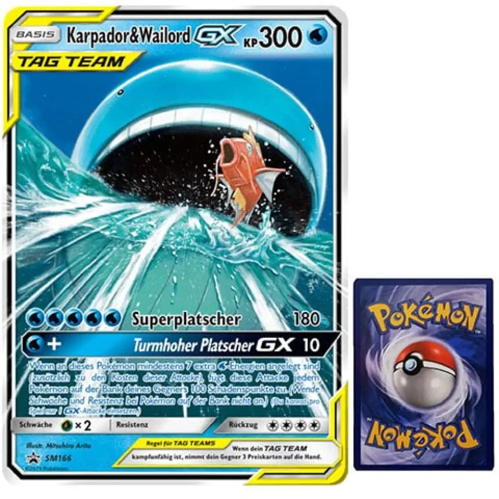 Karpador & Wailord GX Große Karte SM166 DE