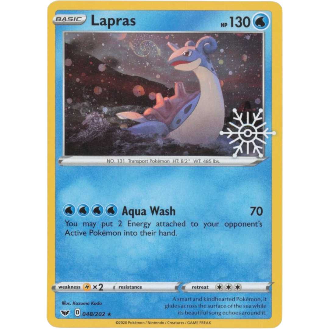 Lapras 049/202 Sword & Shield Snowflake Stamp Englisch