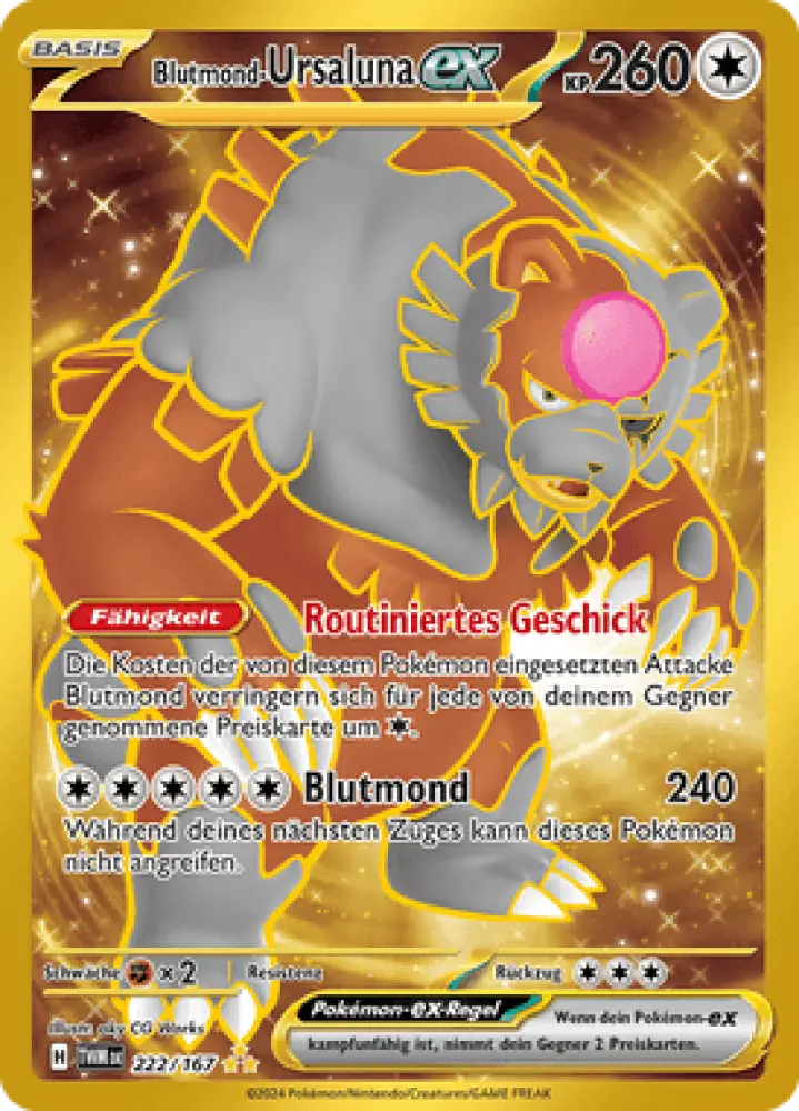 Maskerade im Zwielicht Blutmond-Ursaluna-ex 222/167 Deutsch - Sammelkarten