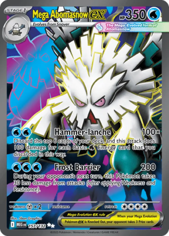 Mega Evolution Mega Abomasnow ex 157/132 Englisch - Sammelkarten