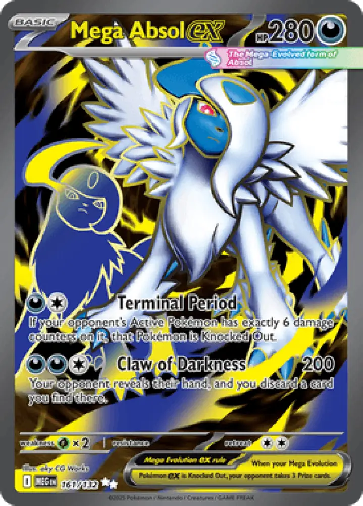 Mega Evolution Mega Absol ex 161/132 Englisch - Sammelkarten