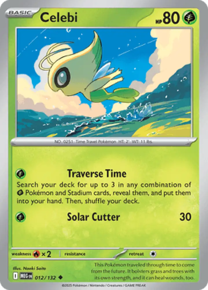 Mega Evolution Celebi 012/132 Englisch - Sammelkarten