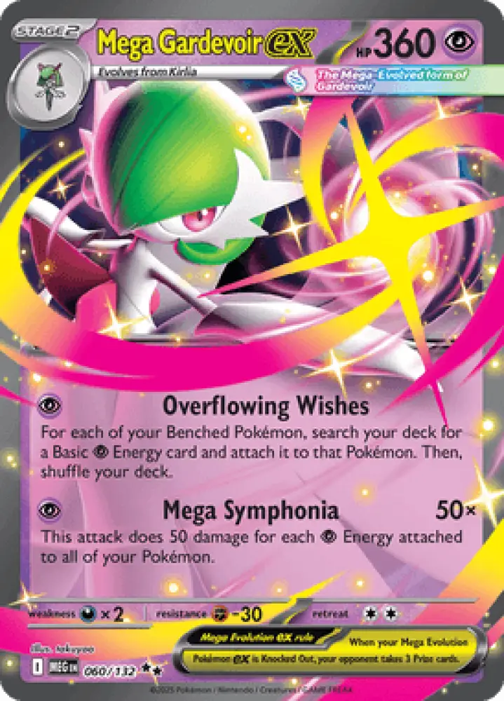 Mega Evolution Mega Gardevoir ex 060/132 Englisch - Holo / Near Mint - Sammelkarten