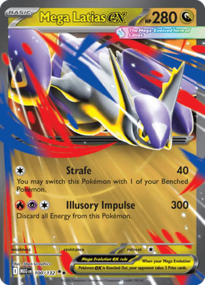 Mega Evolution Mega Latias ex 100/132 Englisch - Holo / Near Mint - Sammelkarten