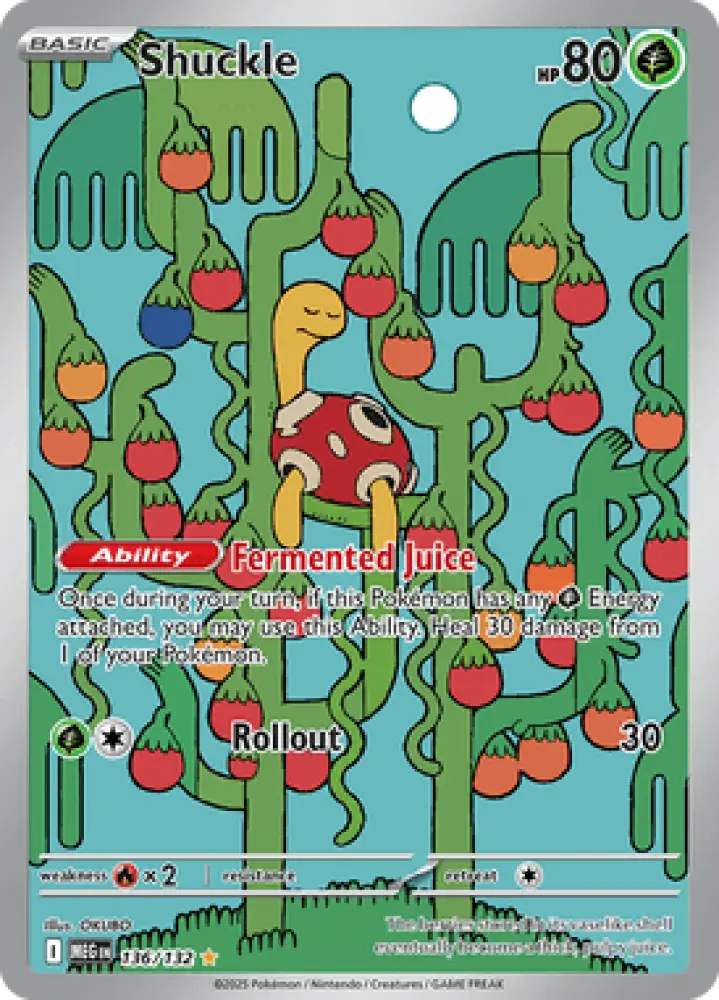 Mega Evolution Shuckle 136/132 Englisch - Holo / Near Mint - Sammelkarten