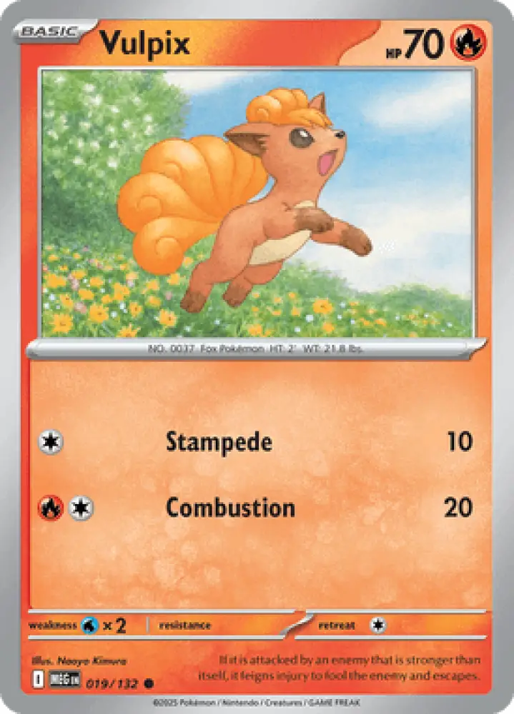Mega Evolution Vulpix 019/132 Englisch - Sammelkarten