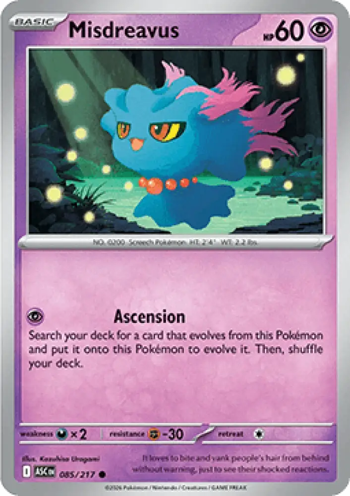 Misdreavus - Ascended Heroes (Common) [ASC-085]
