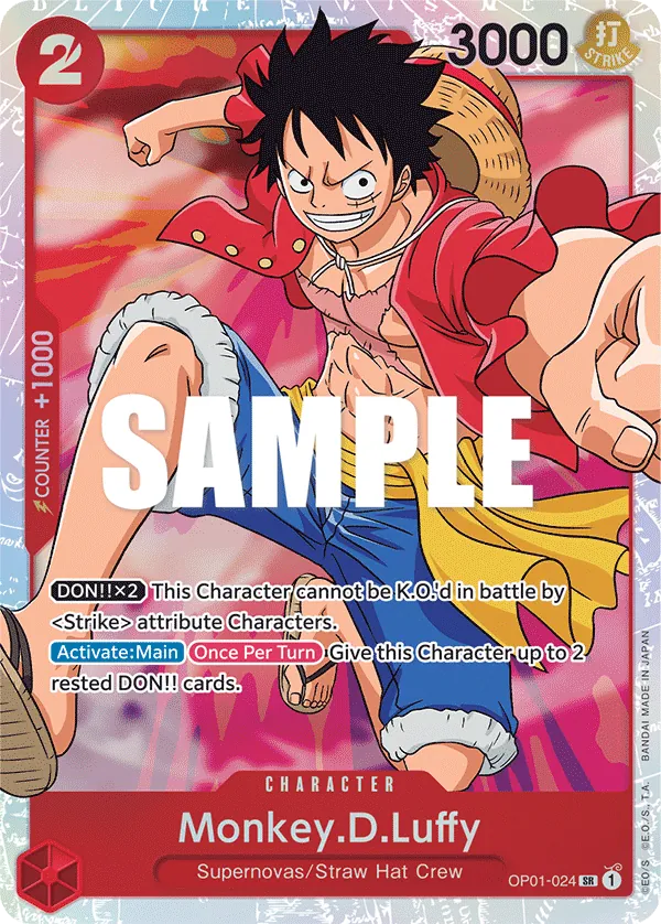 Monkey.D.Luffy V.1 OP01-024 (PRB01) - Holo / Near Mint - Sammelkarten