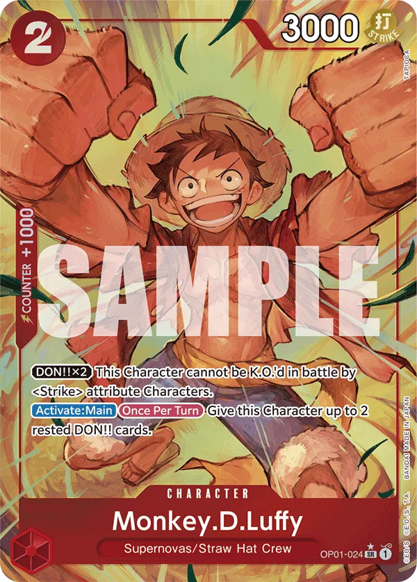 Monkey.D.Luffy V.2 OP01-024 (PRB01) - Sammelkarten