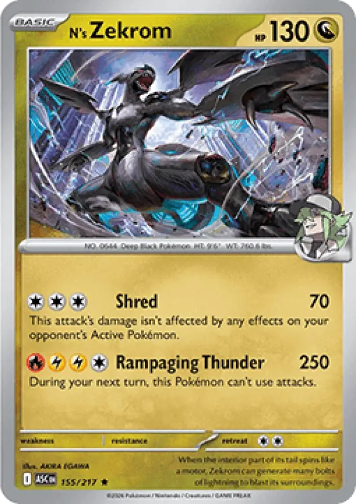 N's Zekrom - Ascended Heroes (Rare) [ASC-155]