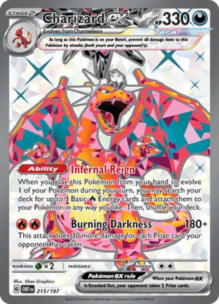 Obsidian Flames Charizard ex 215/197 Englisch - Sammelkarten