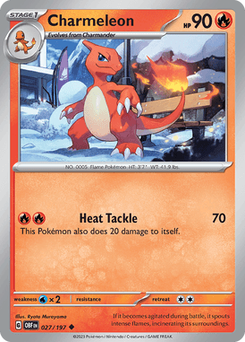 Obsidian Flames Charmeleon 027/197 Englisch - Sammelkarten