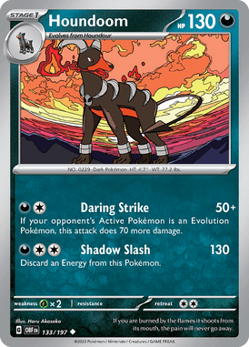 Obsidian Flames Houndoom 133/197 Englisch - Sammelkarten