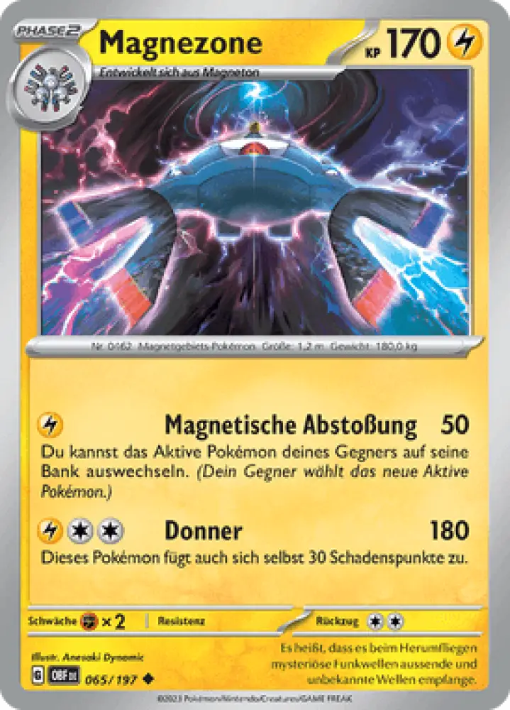 Obsidianflammen Magnezone 065/197 Deutsch - Sammelkarten