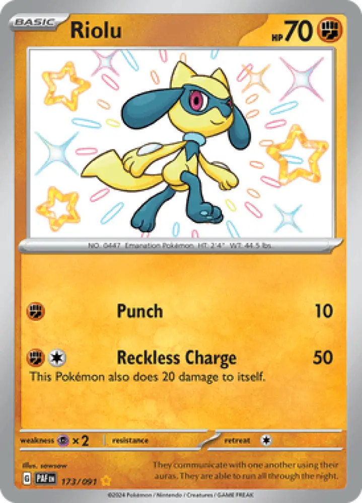 Paldean Fates Riolu 173/091 Englisch - Sammelkarten
