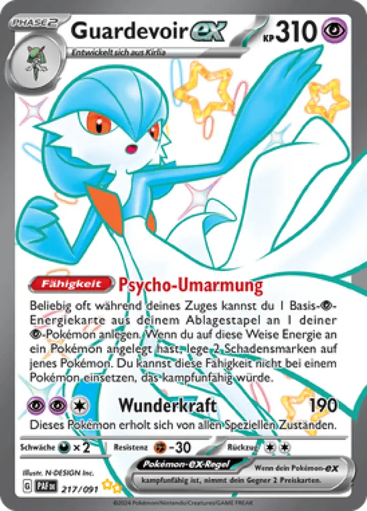 Paldeas Schicksale Guardevoir-ex 217/091 Deutsch - Sammelkarten