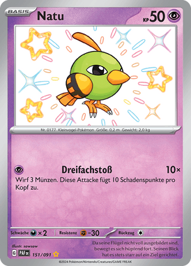 Paldeas Schicksale Natu 151/091 Deutsch - Holo / Near Mint - Sammelkarten