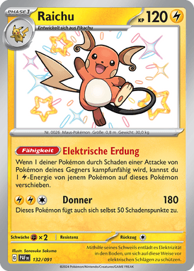 Paldeas Schicksale Raichu 132/091 Deutsch - Sammelkarten