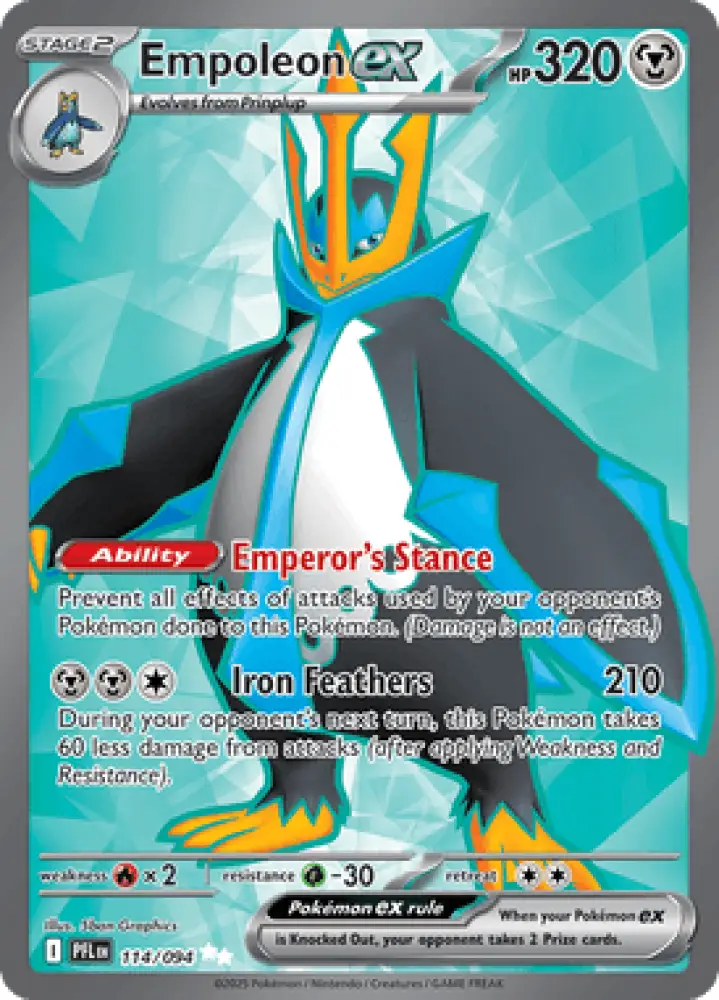 Phantasmal Flames Empoleon ex 114/094 Englisch - Sammelkarten