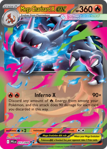 Phantasmal Flames Mega Charizard X ex 013/094 Englisch - Sammelkarten