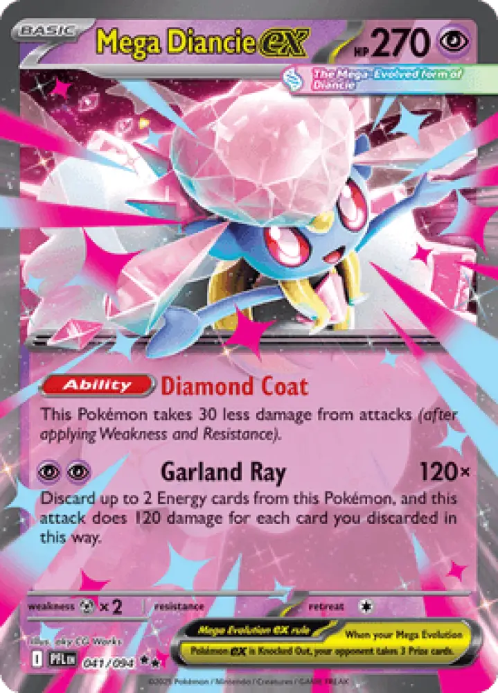 Phantasmal Flames Mega Diancie ex 041/094 Englisch - Sammelkarten
