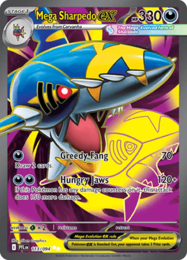 Phantasmal Flames Mega Sharpedo ex 113/094 Englisch - Sammelkarten