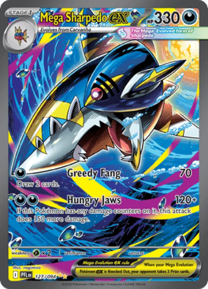 Phantasmal Flames Mega Sharpedo ex 127/094 Englisch - Sammelkarten