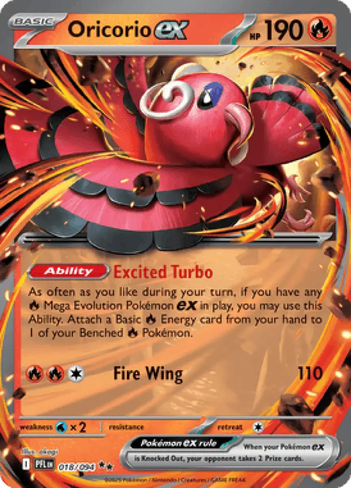 Phantasmal Flames Oricorio ex 018/094 Englisch - Sammelkarten