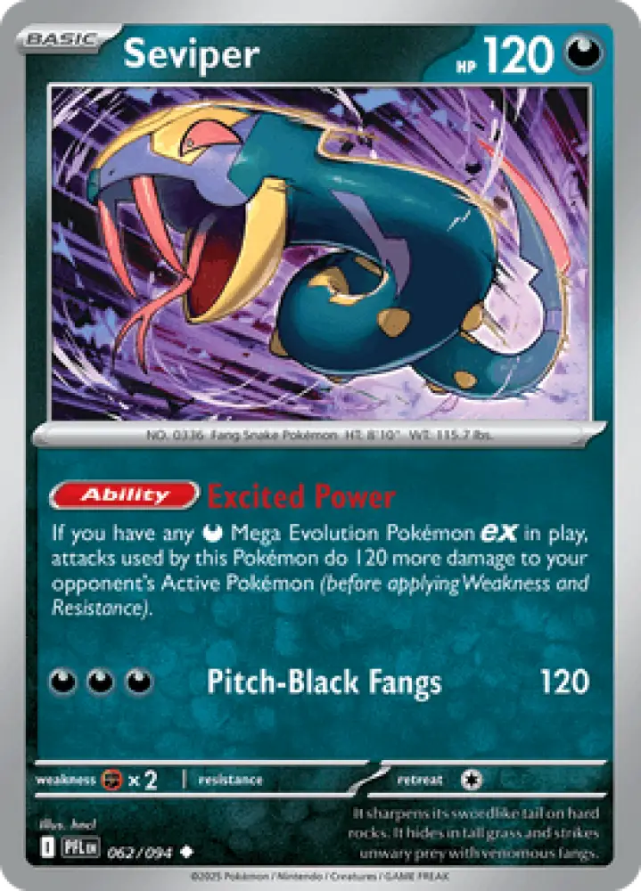 Phantasmal Flames Seviper 062/094 Englisch - Sammelkarten