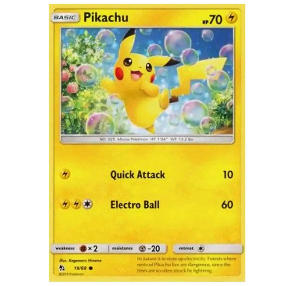 Pikachu 19/68 Pokemon Karte Verborgenes Schicksal EN