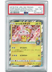 Pikachu Cherry Blossom Afro PSA 8 #211/SM-P Japanisch - Sammelkarten